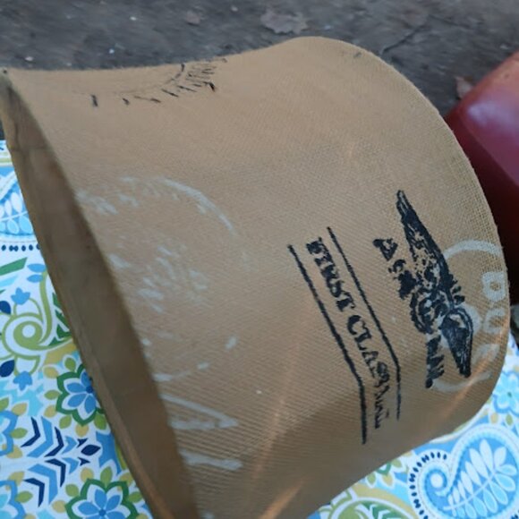 burlap lamp shade - Picture 4 of 4